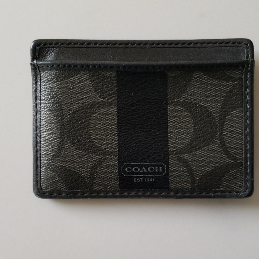 Gently used coach card holder